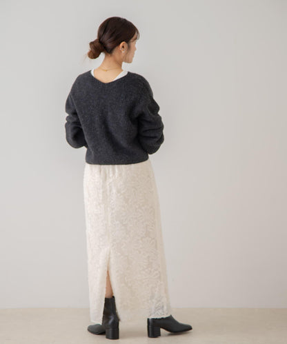 花卉提花直筒裙