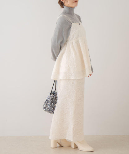 花卉提花直筒裙