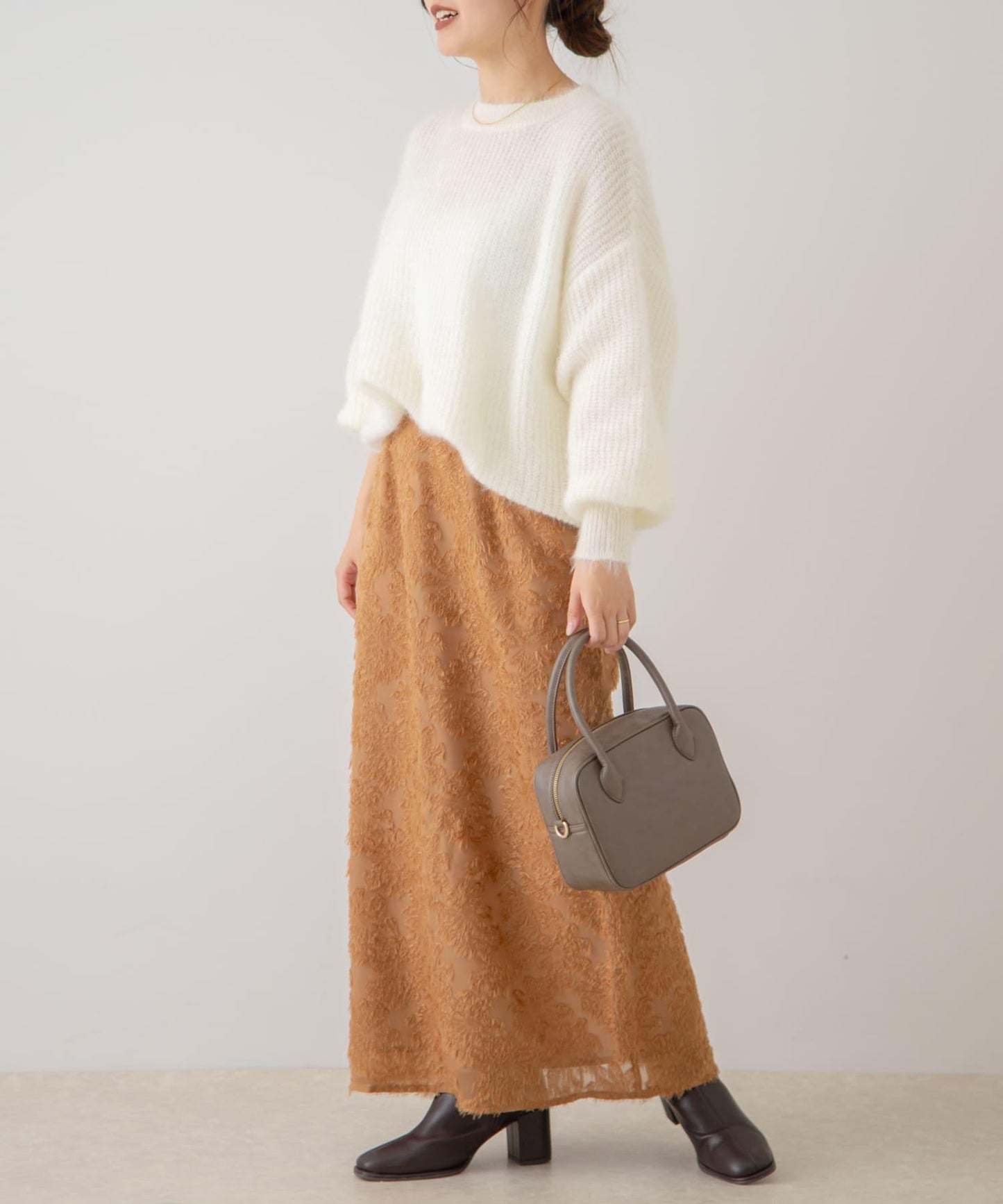 花卉提花直筒裙