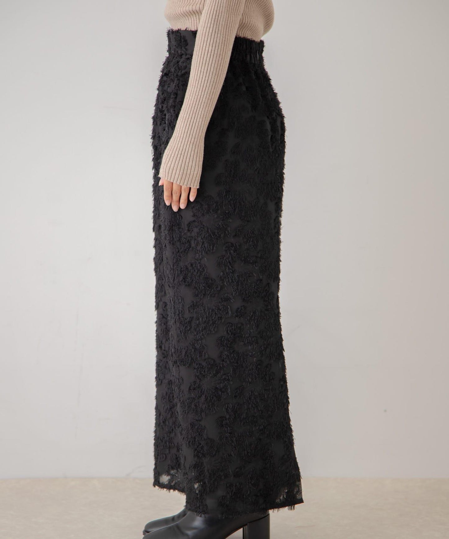 花卉提花直筒裙