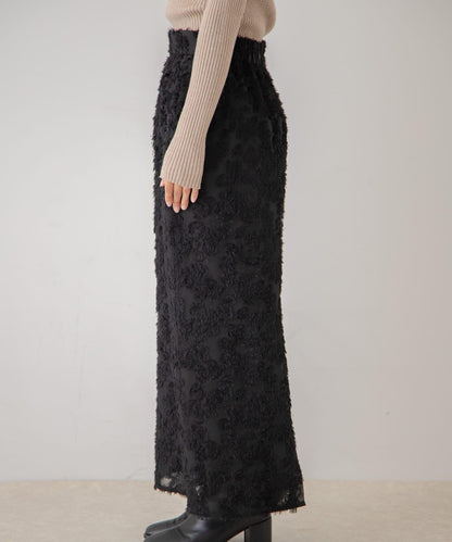 花卉提花直筒裙