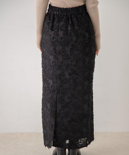 花卉提花直筒裙