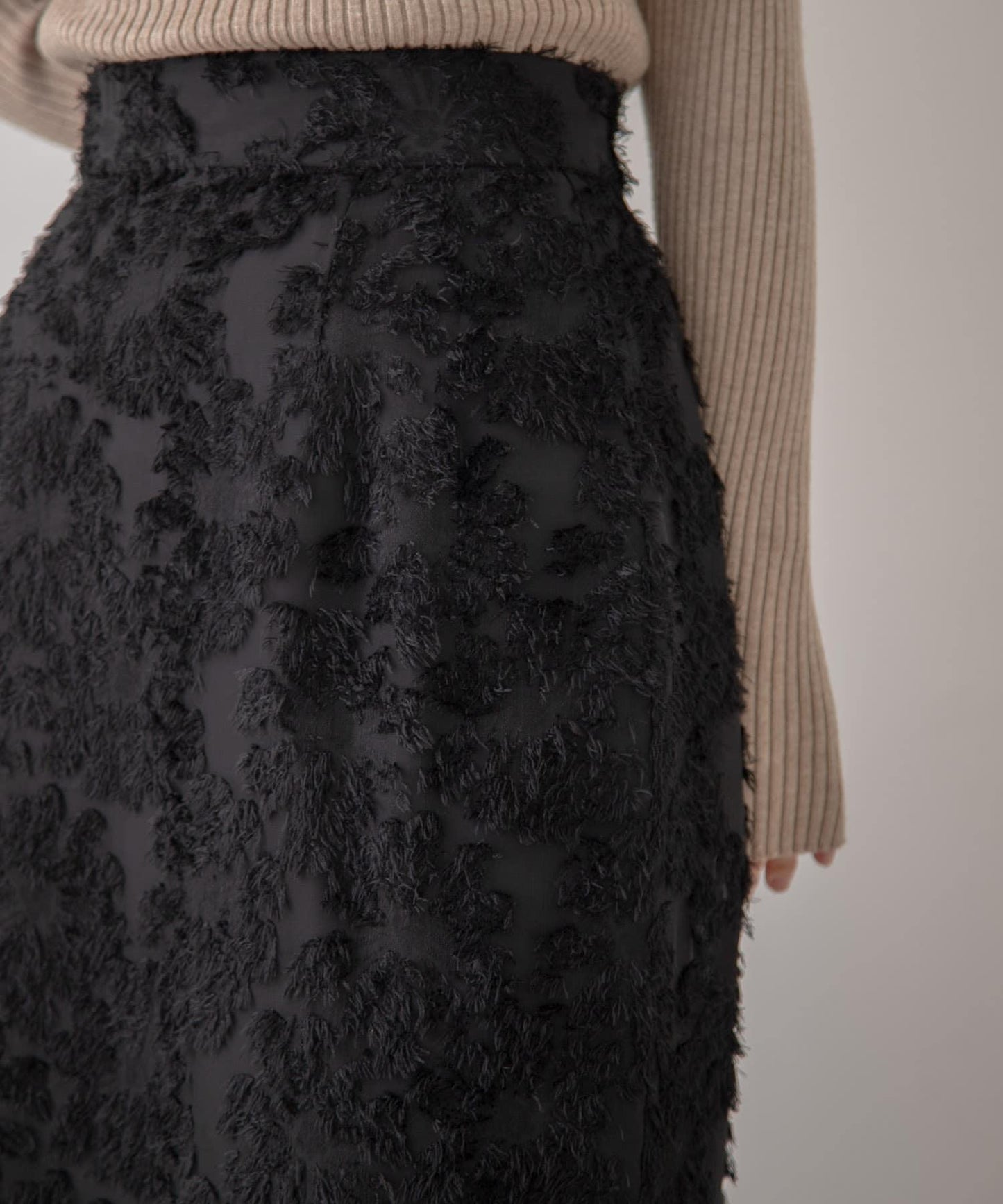 花卉提花直筒裙