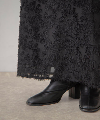 花卉提花直筒裙