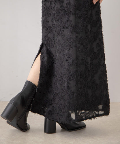 花卉提花直筒裙