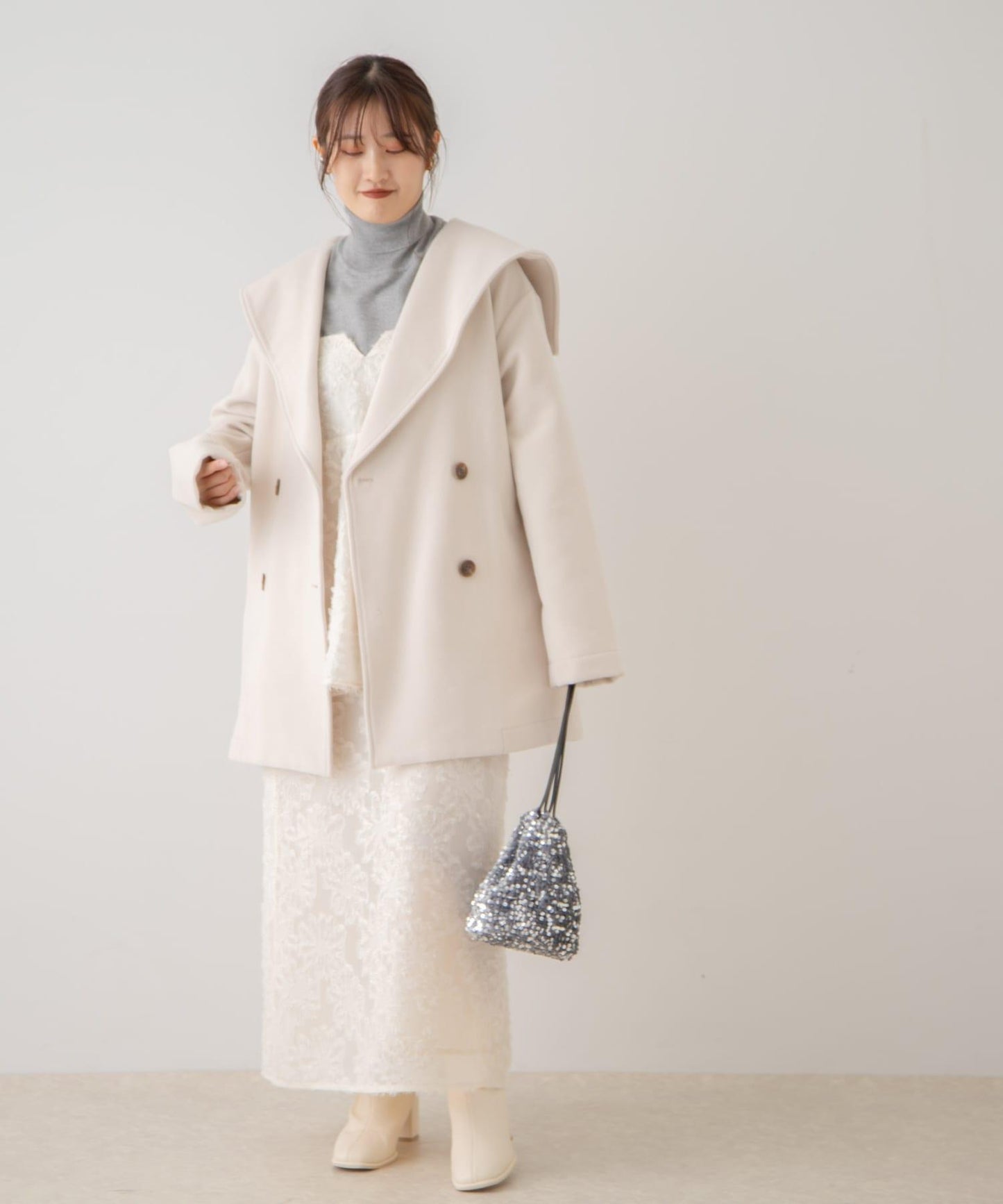 花卉提花直筒裙