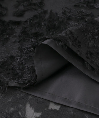 花卉提花直筒裙