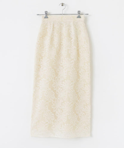 花卉提花直筒裙