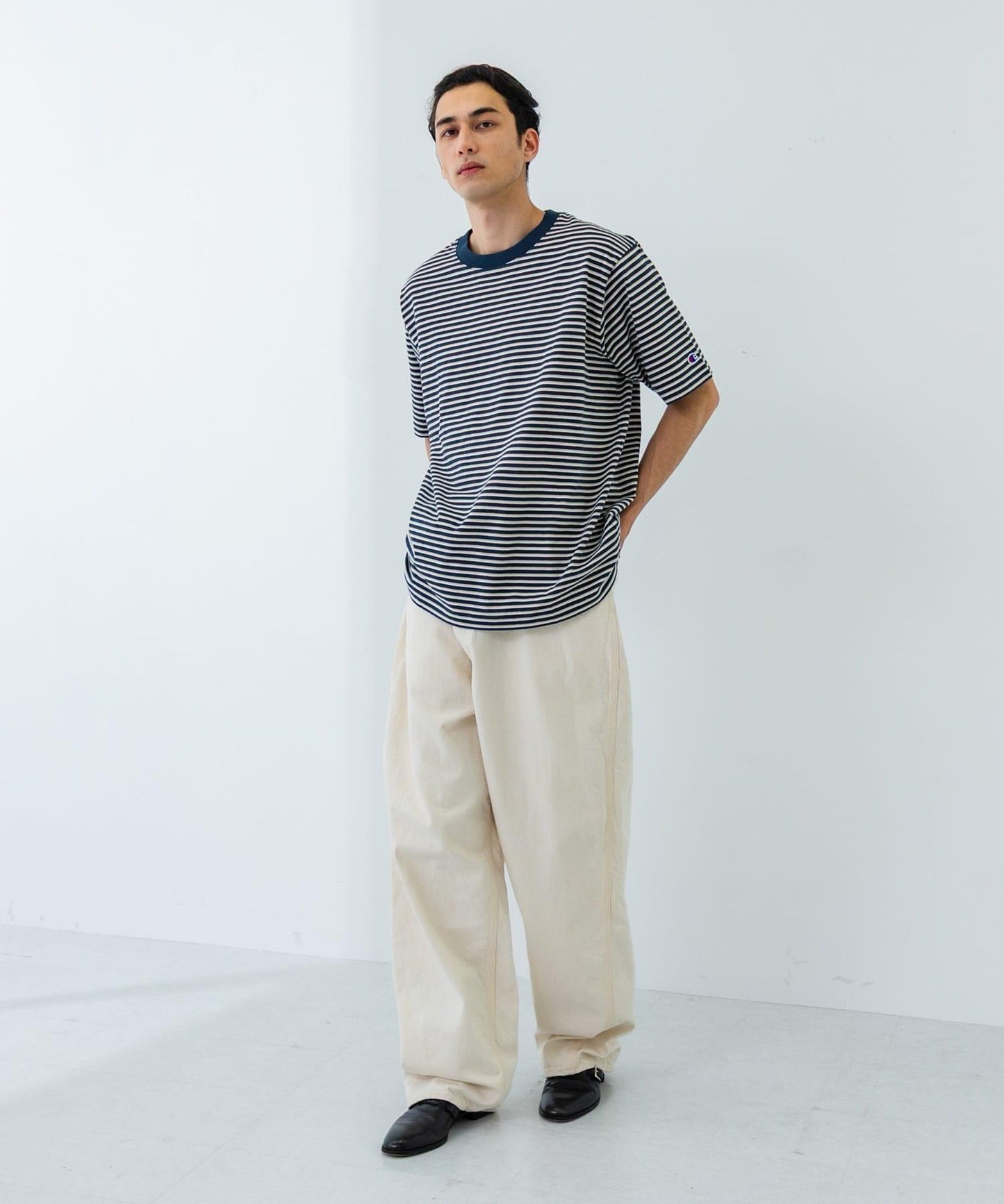 『特別訂製』Champion×UR USA版型條紋T恤