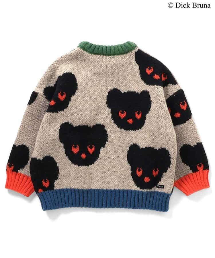 黑熊圖案針織套頭衫_可機洗