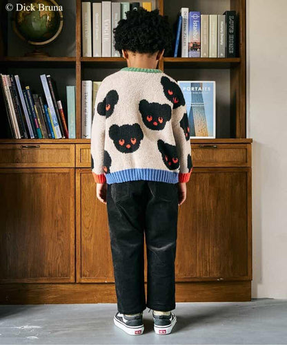 黑熊圖案針織套頭衫_可機洗