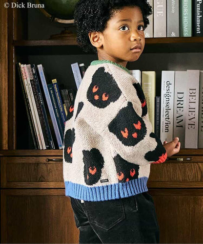 黑熊圖案針織套頭衫_可機洗