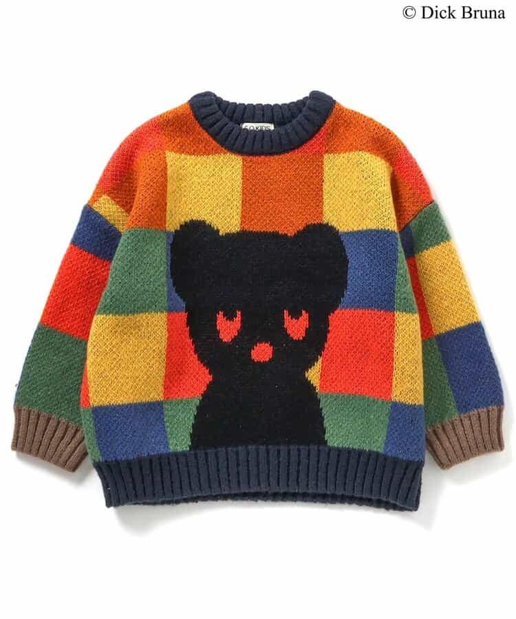 黑熊圖案針織套頭衫_可機洗