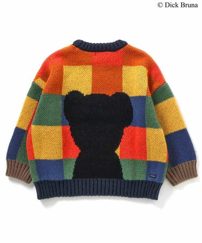 黑熊圖案針織套頭衫_可機洗