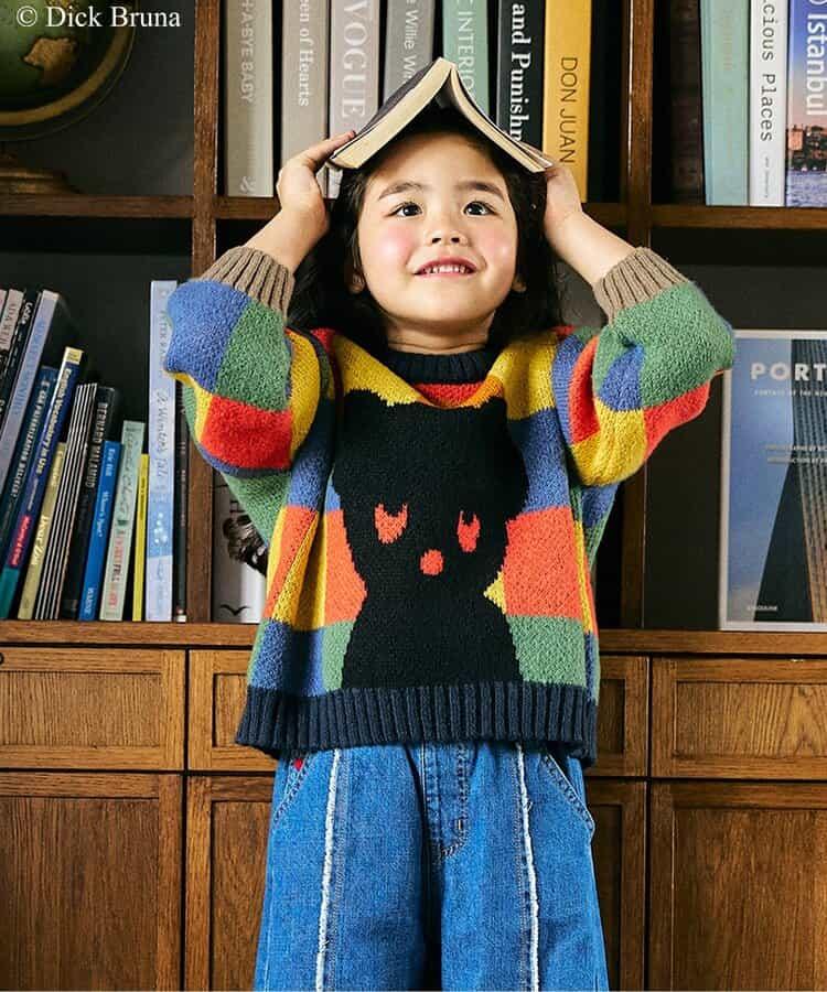 黑熊圖案針織套頭衫_可機洗