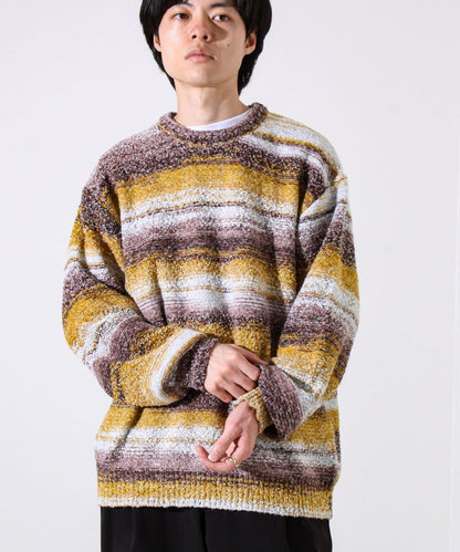 【蓬鬆立體感】漸變花呢套頭衫