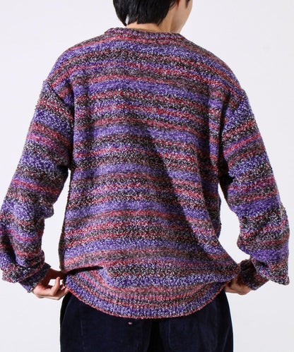 【蓬鬆立體感】漸變花呢套頭衫