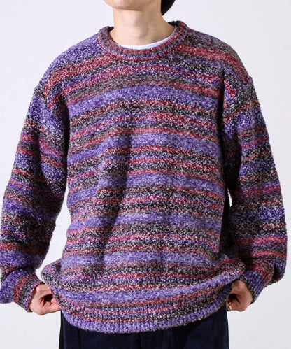 【蓬鬆立體感】漸變花呢套頭衫