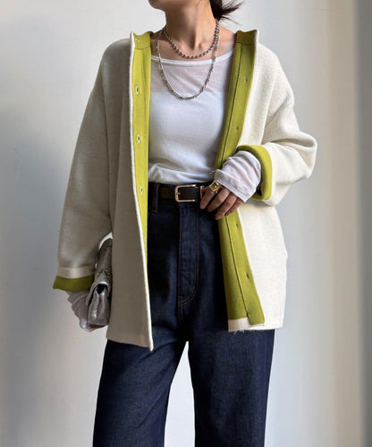 雙面針織短款大衣