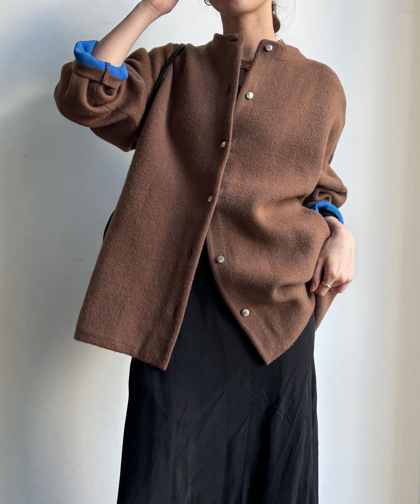 雙面針織短款大衣