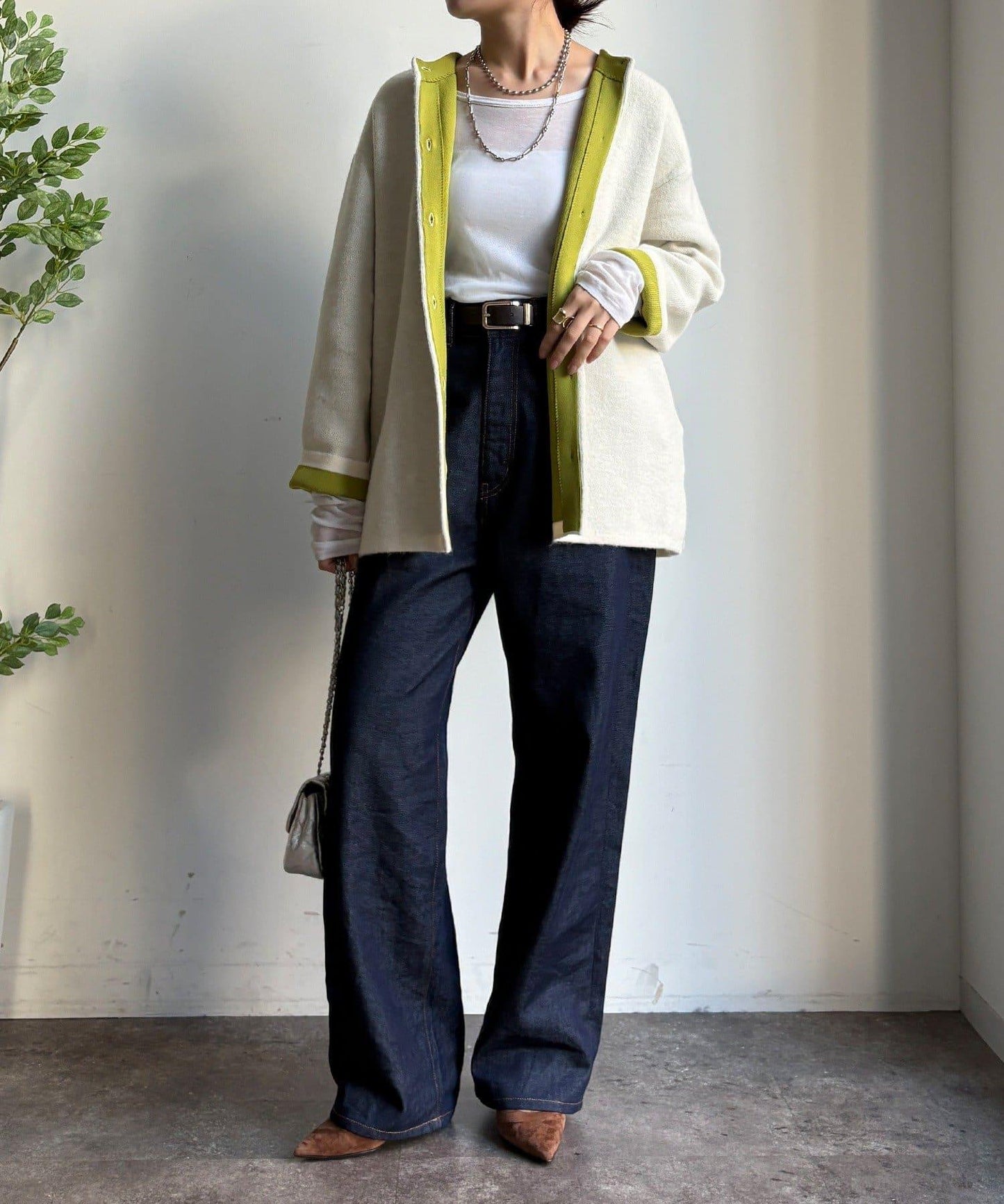 雙面針織短款大衣