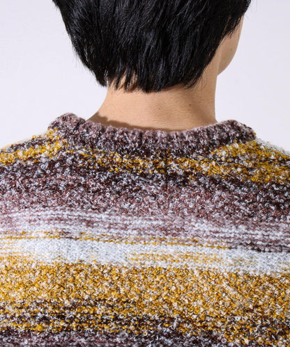 【蓬鬆立體感】漸變花呢套頭衫