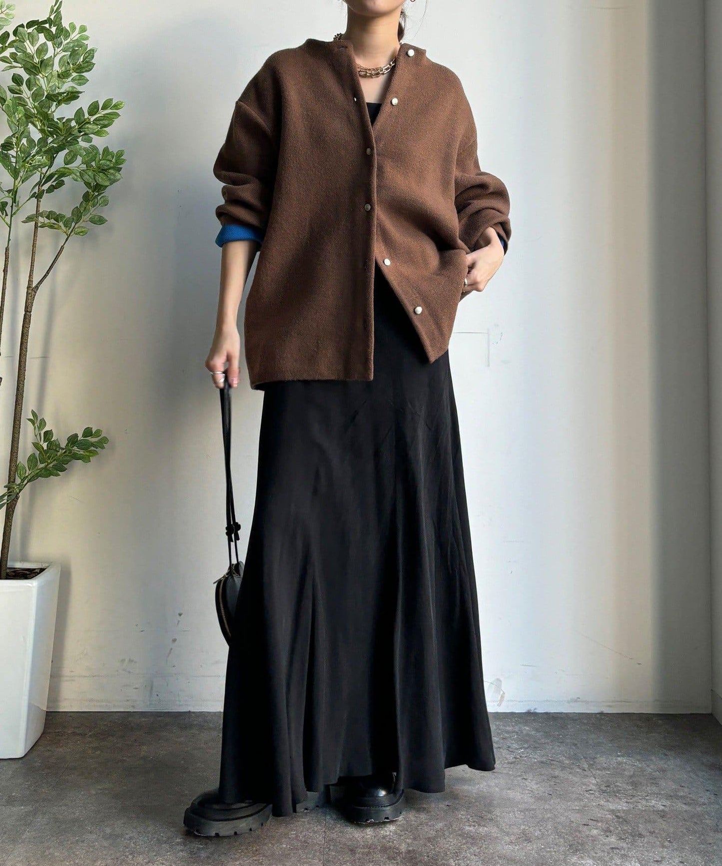 雙面針織短款大衣