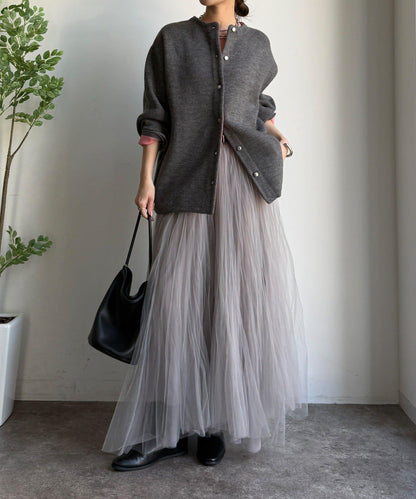 雙面針織短款大衣