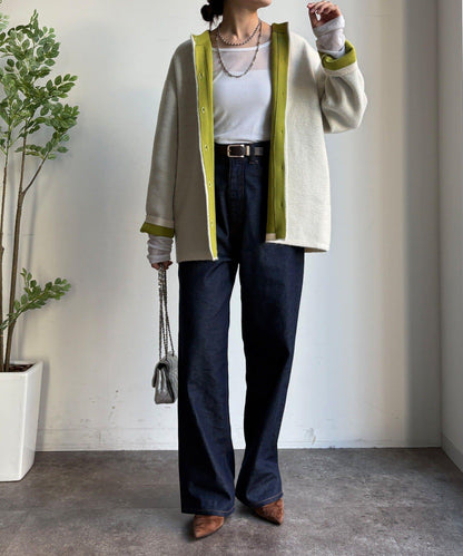 雙面針織短款大衣