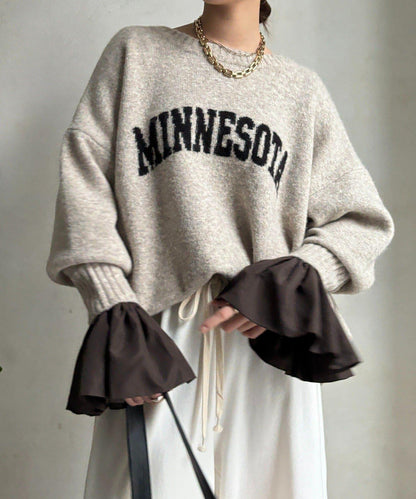 泡泡袖羅紋上衣