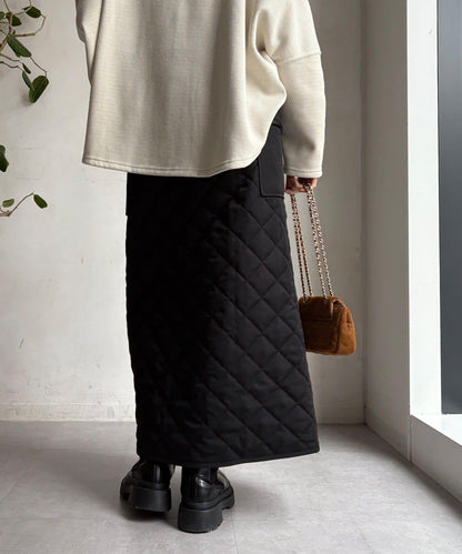 拼接絎縫半身裙