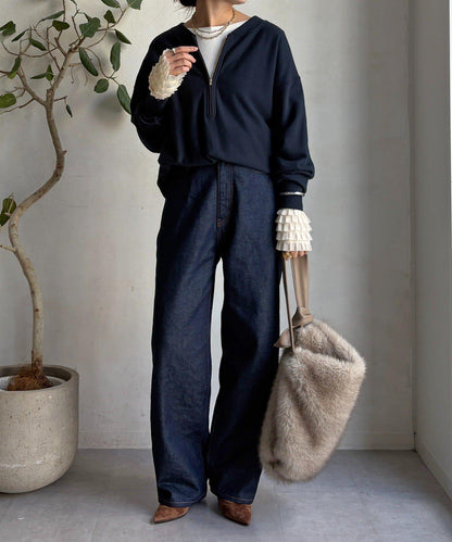 袖部荷葉邊上衣