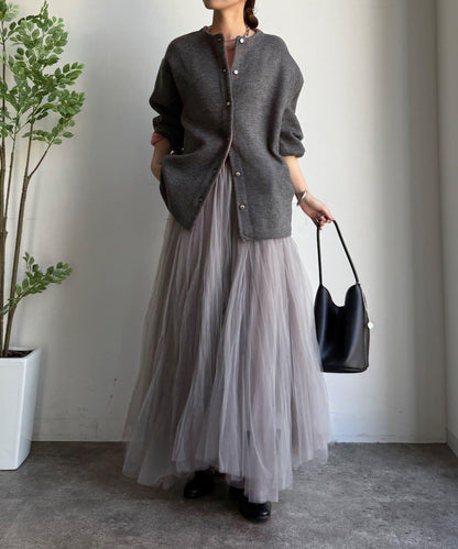 雙面針織短款大衣