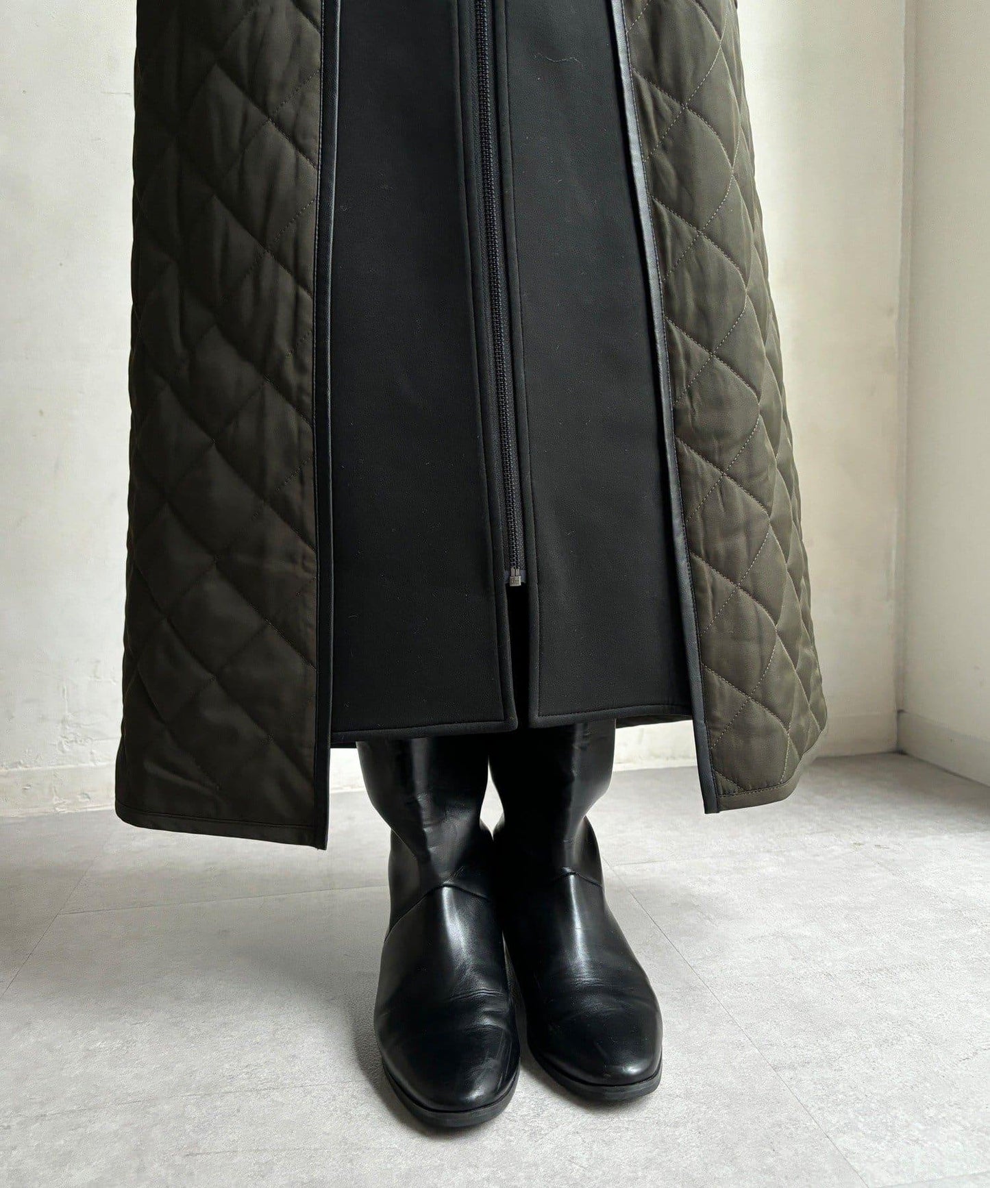 拼接絎縫半身裙