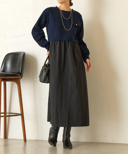 層疊風格尼龍連衣裙