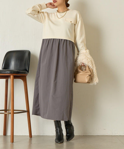 層疊風格尼龍連衣裙