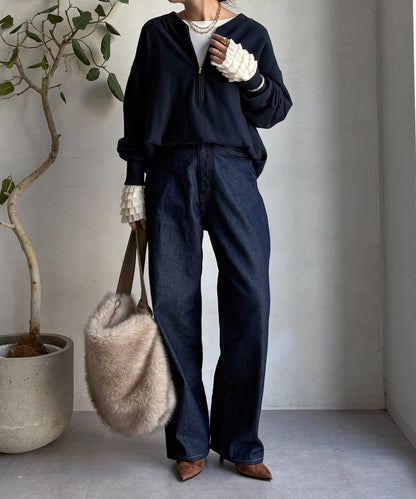 袖部荷葉邊上衣