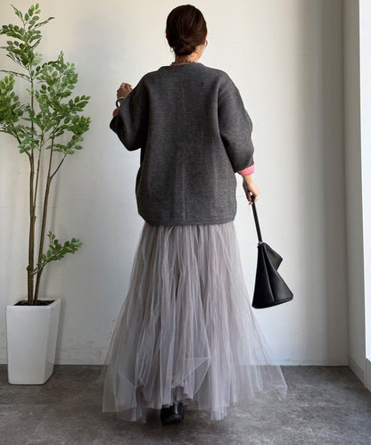 雙面針織短款大衣