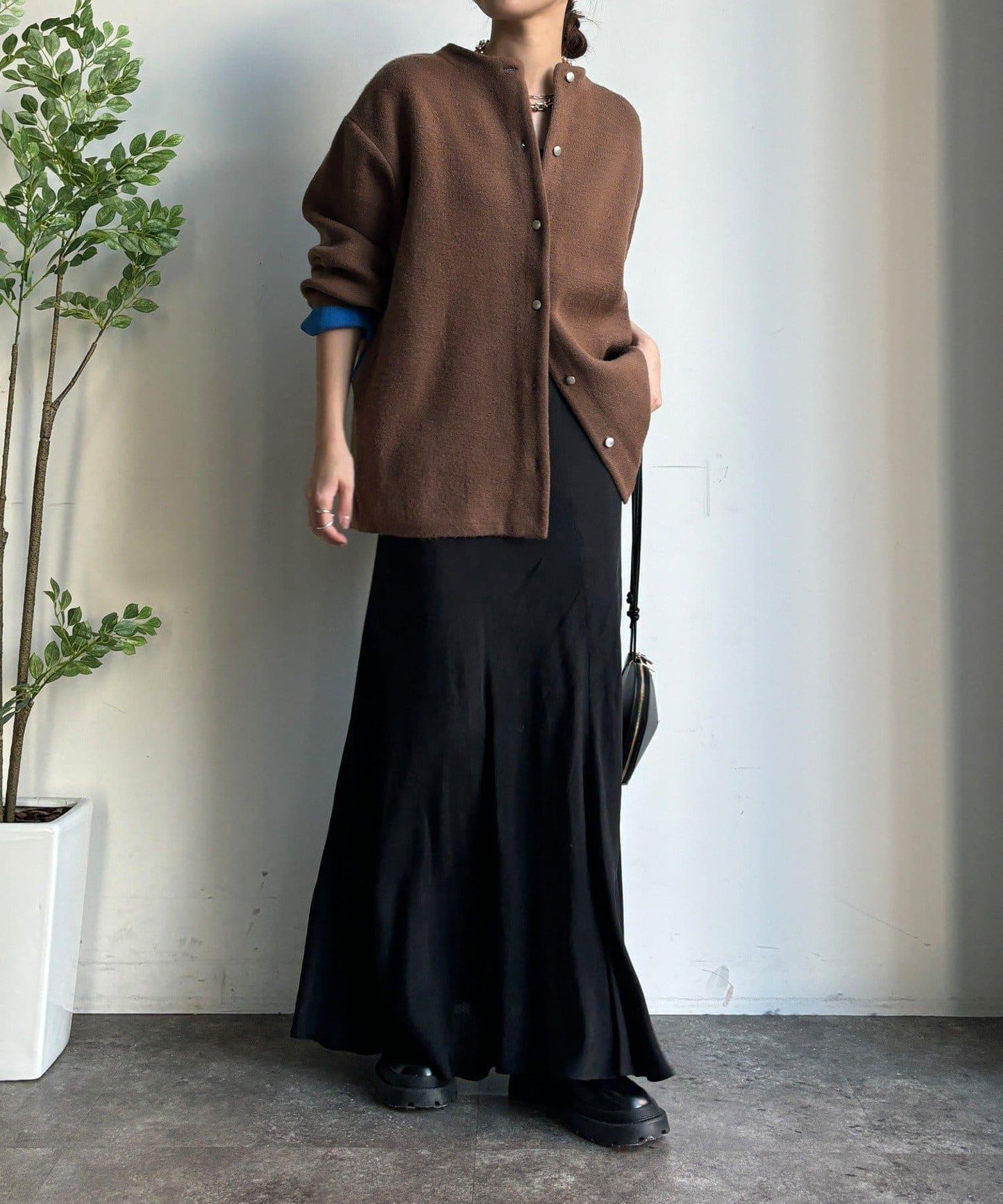 雙面針織短款大衣