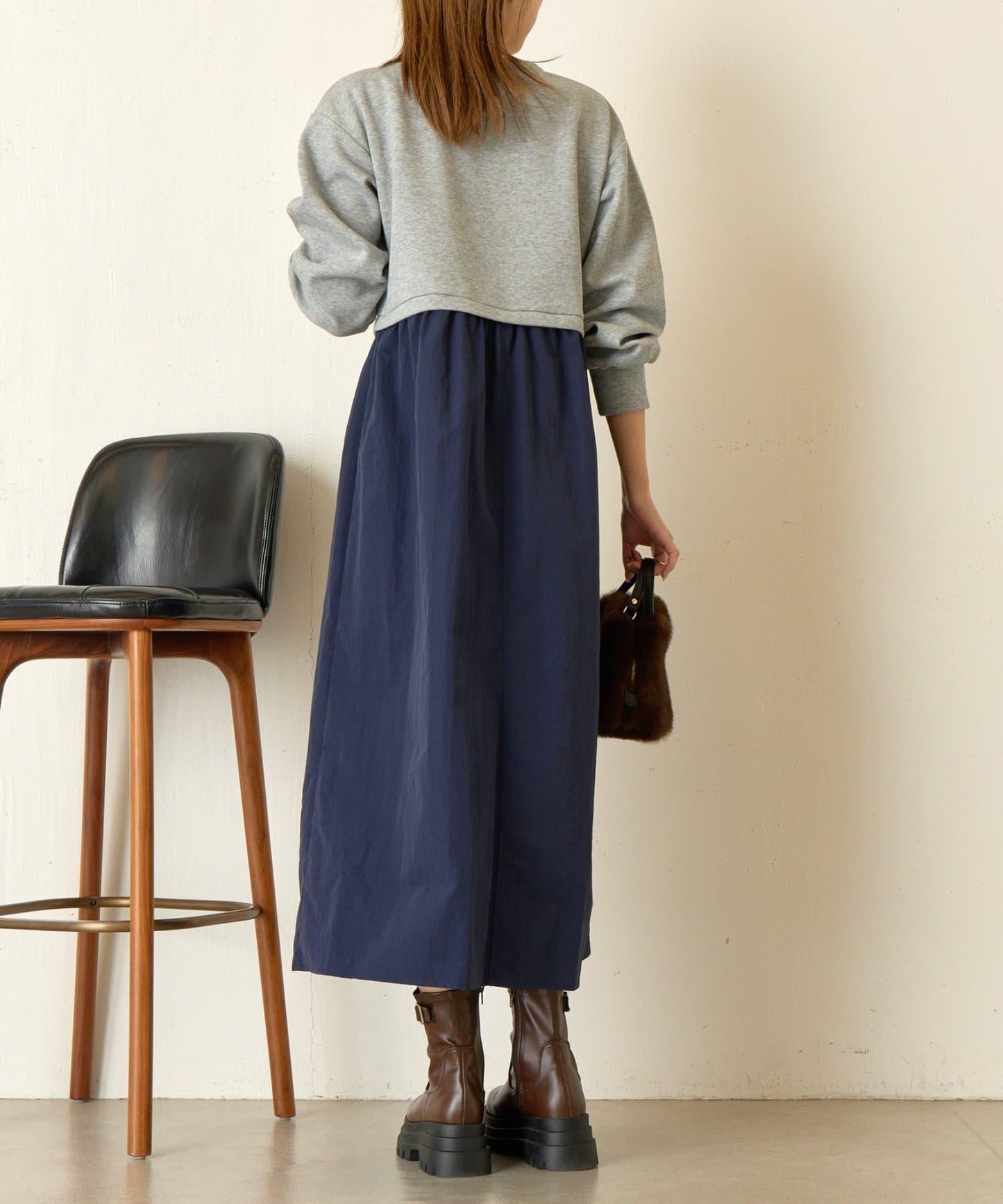 層疊風格尼龍連衣裙