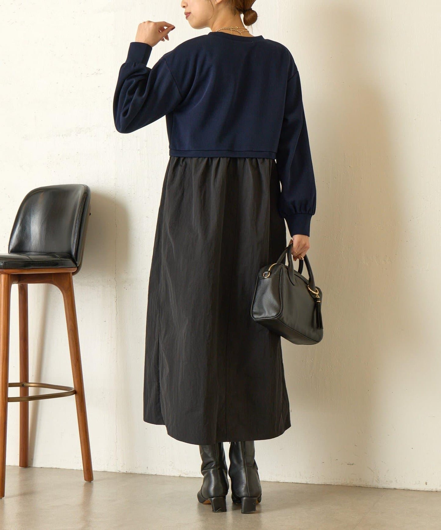 層疊風格尼龍連衣裙