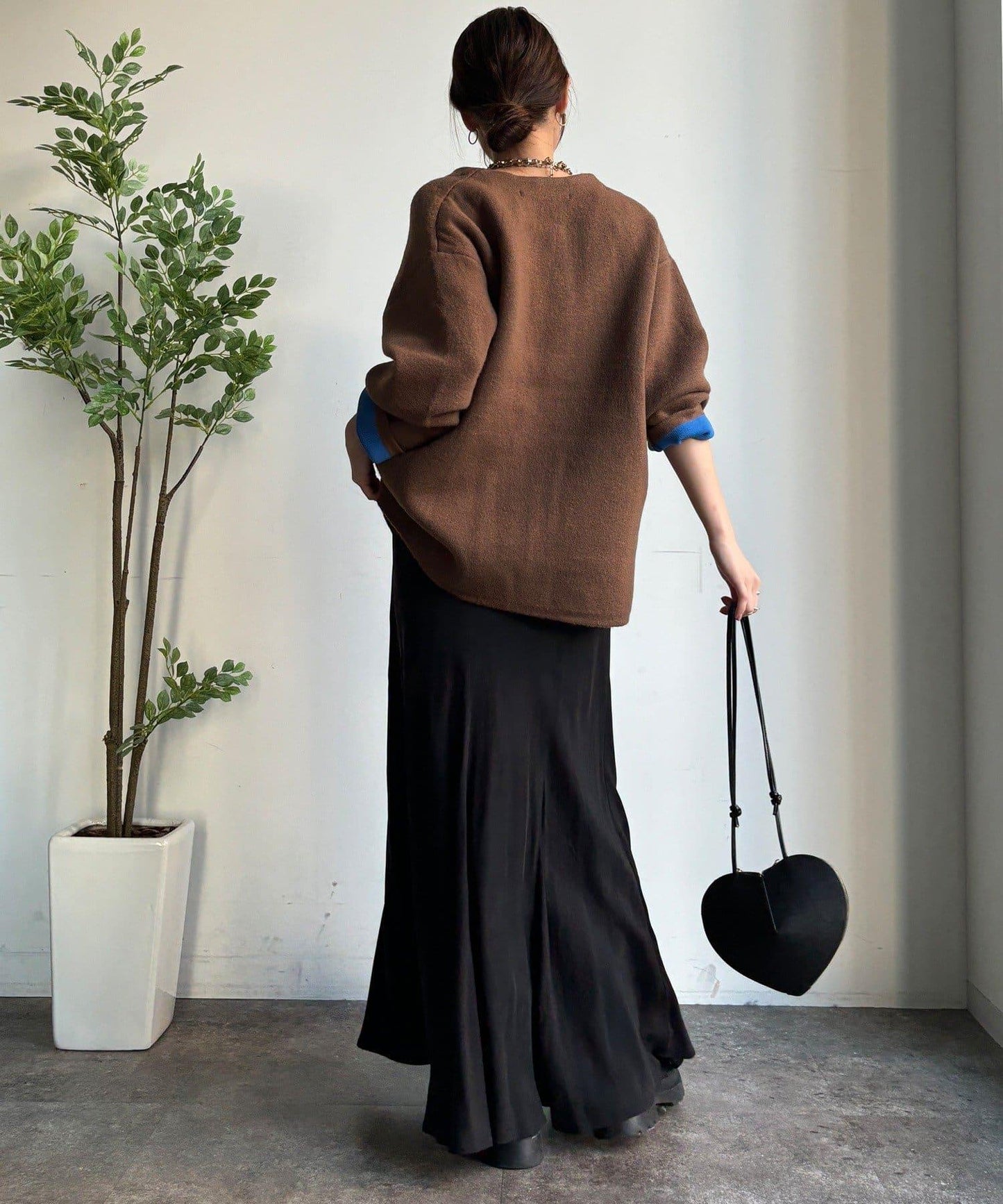 雙面針織短款大衣