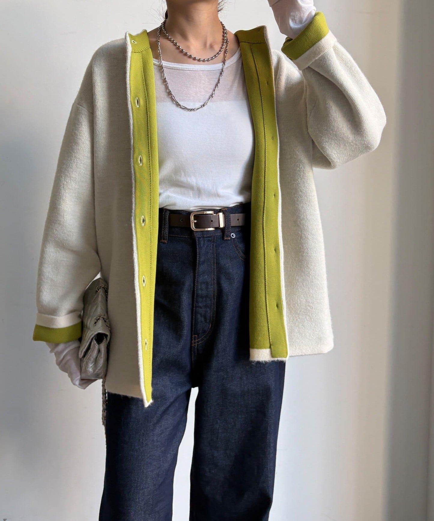 雙面針織短款大衣