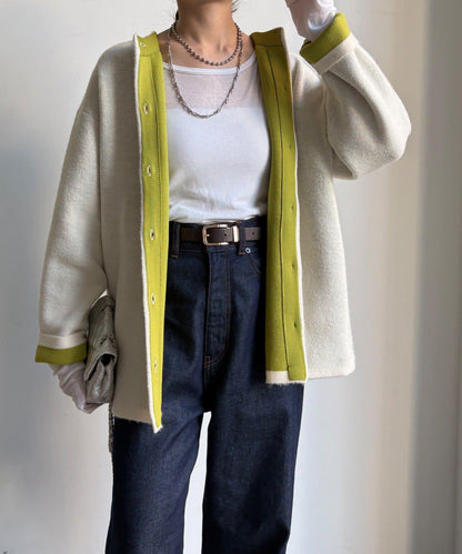 雙面針織短款大衣