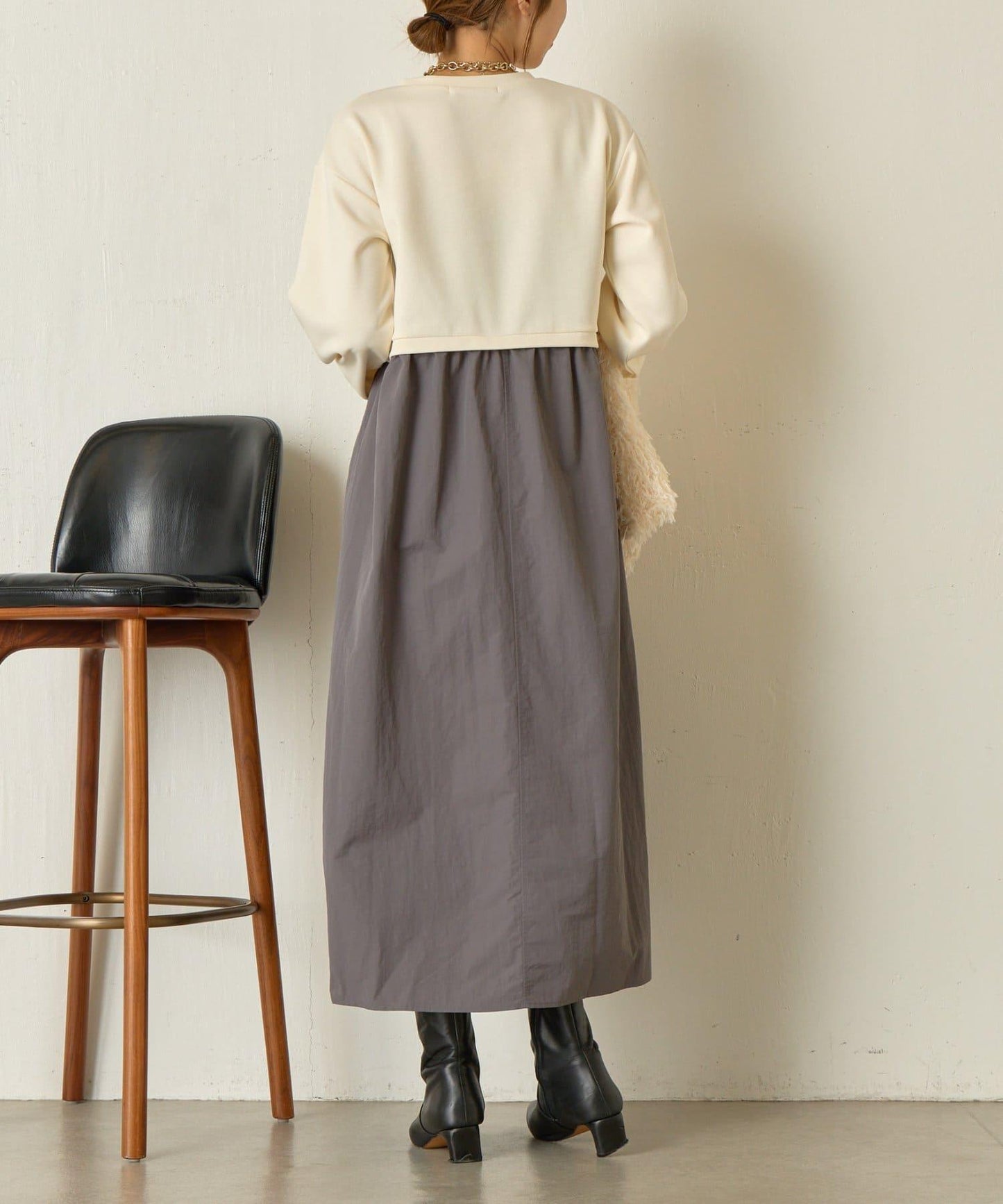 層疊風格尼龍連衣裙