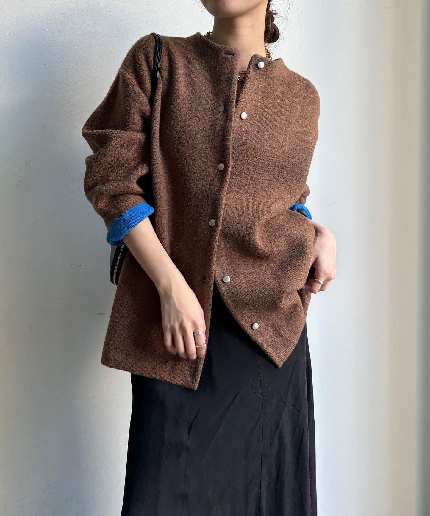 雙面針織短款大衣