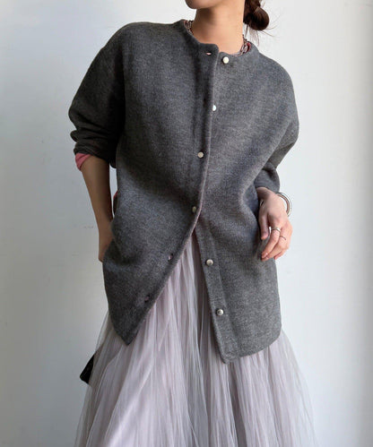 雙面針織短款大衣