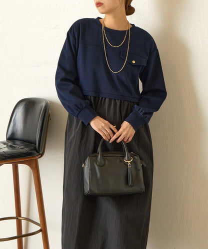 層疊風格尼龍連衣裙