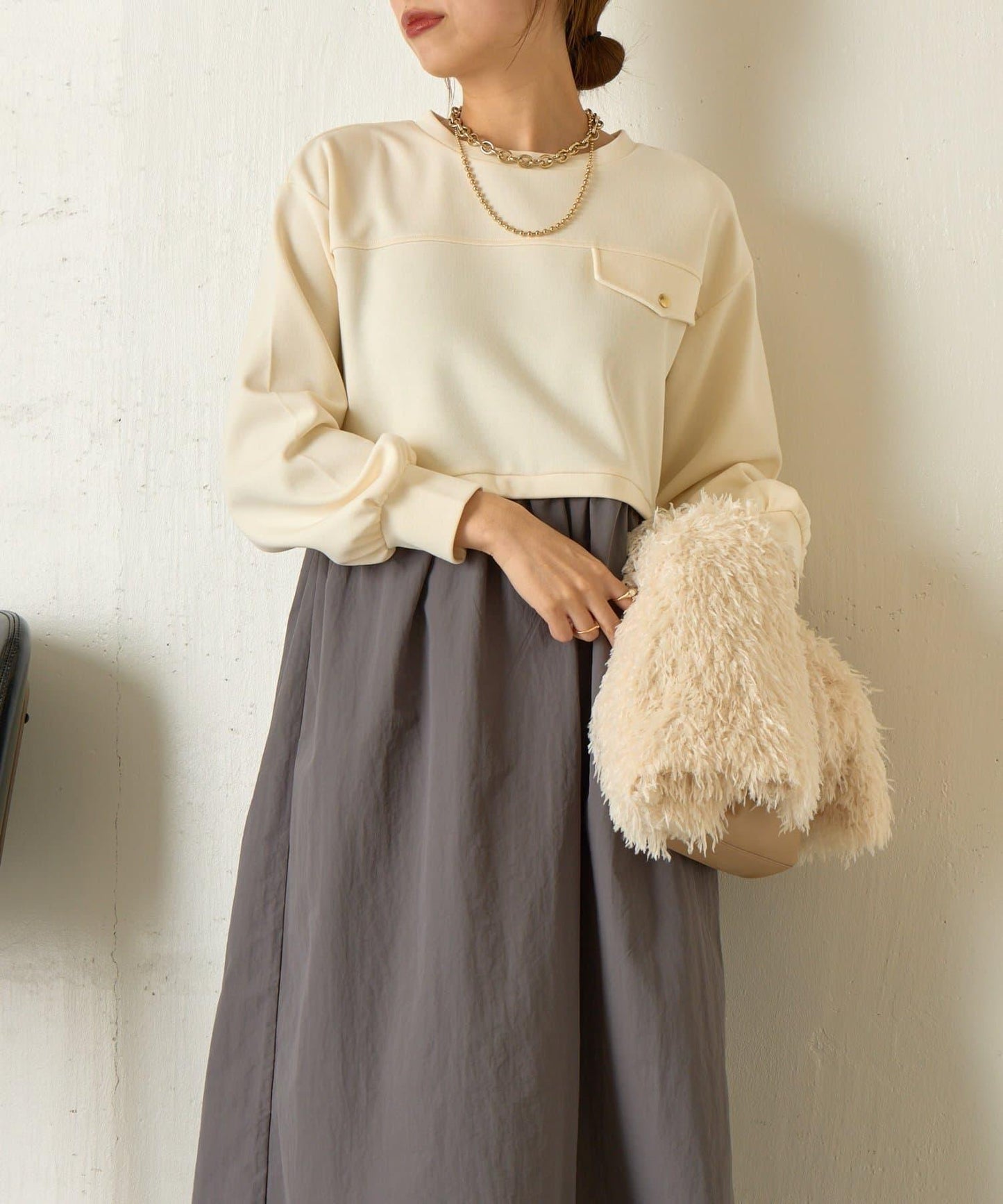 層疊風格尼龍連衣裙