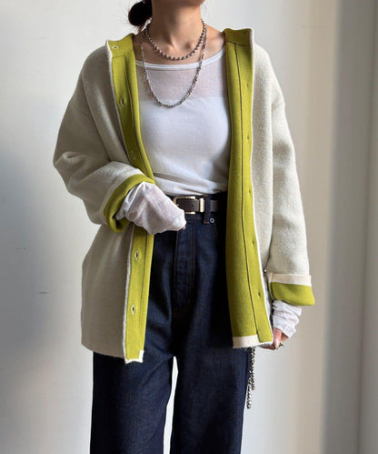 雙面針織短款大衣